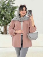 مانتو جلو چین برش دار کد 7869