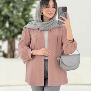 مانتو جلو چین برش دار کد 7869