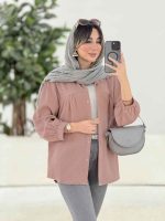 مانتو جلو چین برش دار کد 7869 - تصویر 13
