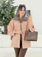 مانتو جلو چین برش دار کد 7869 - تصویر 12