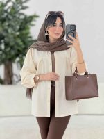 مانتو جلو چین برش دار کد 7869 - تصویر 4