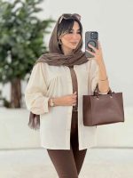 مانتو جلو چین برش دار کد 7869 - تصویر 11