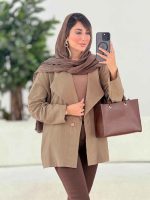 مانتو لینن تک دکمه کد 7843 - تصویر 13