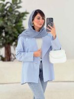 مانتو لینن تک دکمه کد 7843 - تصویر 24