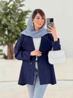 مانتو لینن تک دکمه کد 7843 - تصویر 3