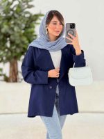 مانتو لینن تک دکمه کد 7843 - تصویر 14
