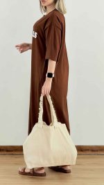پیراهن بلند آستین کوتاه کد 7848 - تصویر 7