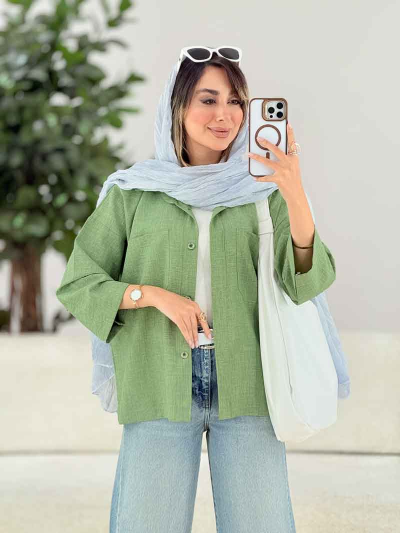 مانتو دو جیب رونیکا کد 7842 مانتو دو جیب رونیکا کد 7842