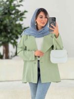 مانتو لینن تک دکمه کد 7843 - تصویر 4