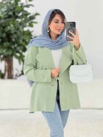 مانتو لینن تک دکمه کد 7843 - تصویر 15