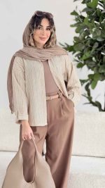 مانتو راه راه مارال کد 7880 - تصویر 3
