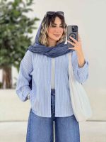مانتو راه راه مارال کد 7880 - تصویر 2