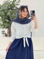 شومیز گره ای تک جیب کد 7849 - تصویر 19
