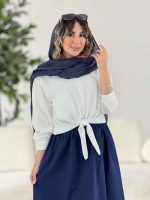 شومیز گره ای تک جیب کد 7849 - تصویر 21