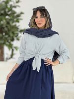 شومیز گره ای تک جیب کد 7849 - تصویر 22