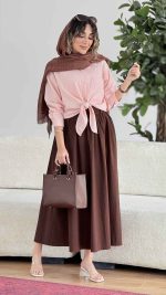 شومیز گره ای تک جیب کد 7849 - تصویر 18