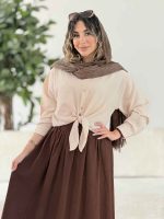 شومیز گره ای تک جیب کد 7849 - تصویر 6