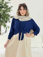 شومیز گره ای تک جیب کد 7849 - تصویر 24