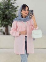 مانتو پشت دکمه سوفیا کد 7885 - تصویر 25