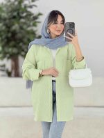 مانتو پشت دکمه سوفیا کد 7885 - تصویر 10