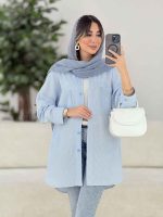 مانتو پشت دکمه سوفیا کد 7885 - تصویر 20
