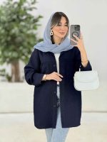 مانتو پشت دکمه سوفیا کد 7885 - تصویر 14