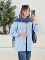 مانتو دو جیب پاکتی سیما کد 7886 - تصویر 18
