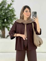 مانتو جیب نما آتوسا کد 7889 - تصویر 7