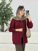 مانتو دو جیب پاکتی سیما کد 7886 - تصویر 9