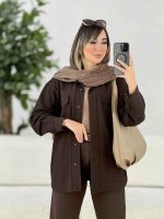 مانتو دو جیب پاکتی سیما کد 7886 - تصویر 10