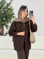 مانتو دو جیب پاکتی سیما کد 7886 - تصویر 5