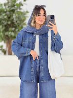مانتو جین دو جیب کد7894 - تصویر 7