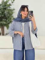 مانتو راه راه پشت پیله کد 7896