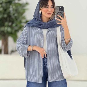 مانتو راه راه پشت پیله کد 7896