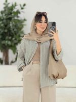 مانتو راه راه پشت پیله کد 7896 - تصویر 3