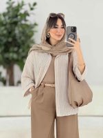 مانتو راه راه پشت پیله کد 7896 - تصویر 8