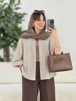مانتو جیب دوبل النا کد 7895 - تصویر 6
