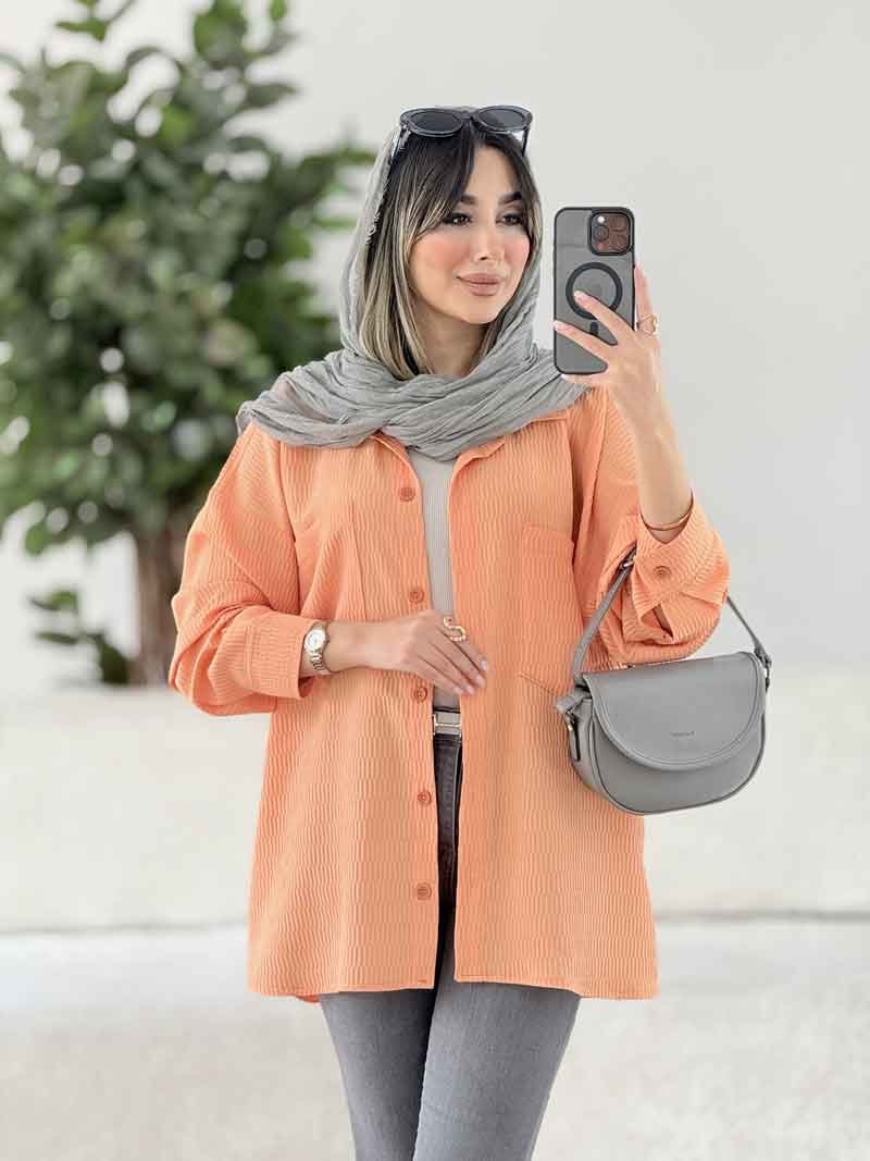 مانتو دو جیب غزاله کد 7902 مانتو دو جیب غزاله کد 7902