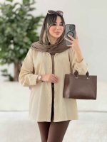 مانتو دو جیب غزاله کد 7902 - تصویر 4