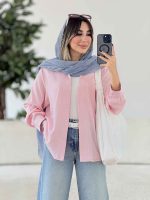 مانتو پشت پیله برش دار کد 8020