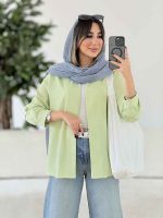 مانتو پشت پیله برش دار کد 8020 - تصویر 3