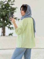مانتو پشت پیله برش دار کد 8020 - تصویر 11