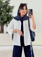 مانتو بغل بند دار آستین پاکتی کد 7996 - تصویر 14