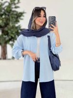 مانتو پشت پیله برش دار کد 8020 - تصویر 12