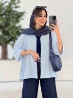 مانتو بغل چاک رونیا کد 8019 - تصویر 6