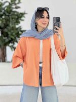 مانتو بغل چاک رونیا کد 8019