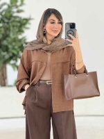 مانتو برش دار آستین پیله کد 8024