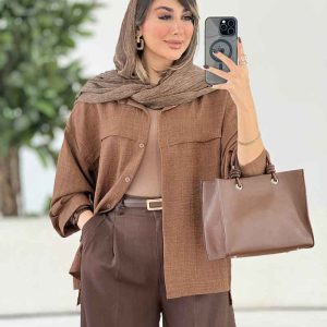مانتو برش دار آستین پیله کد 8024