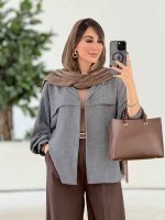 مانتو برش دار آستین پیله کد 8024 - تصویر 3