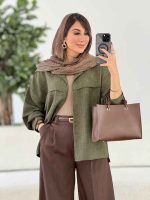 مانتو برش دار آستین پیله کد 8024 - تصویر 11